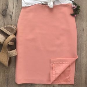 Coral Pink Knee Length Pencil Skirt Michael Kors